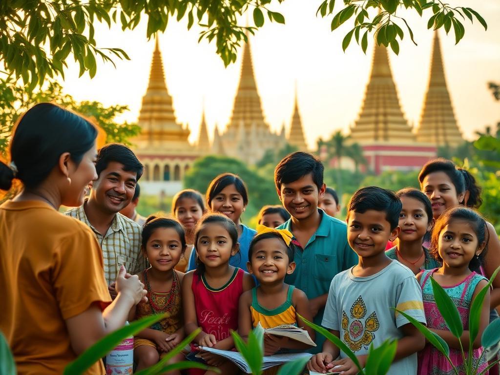 Volunteers in Myanmar