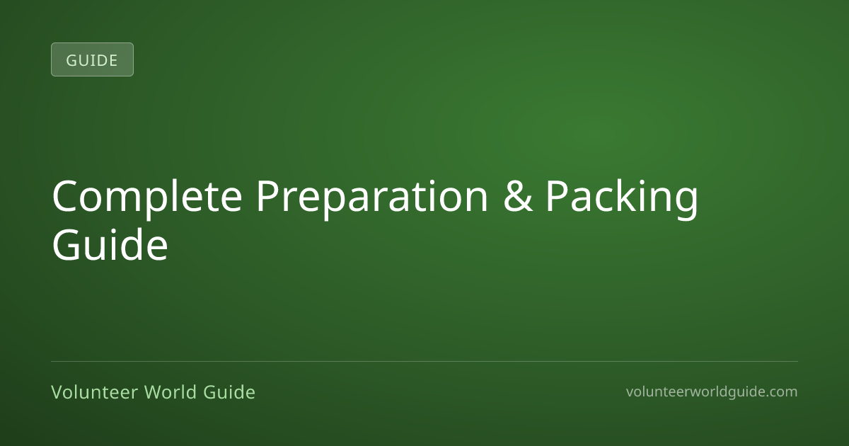 Complete Preparation & Packing Guide | Volunteer World Guide