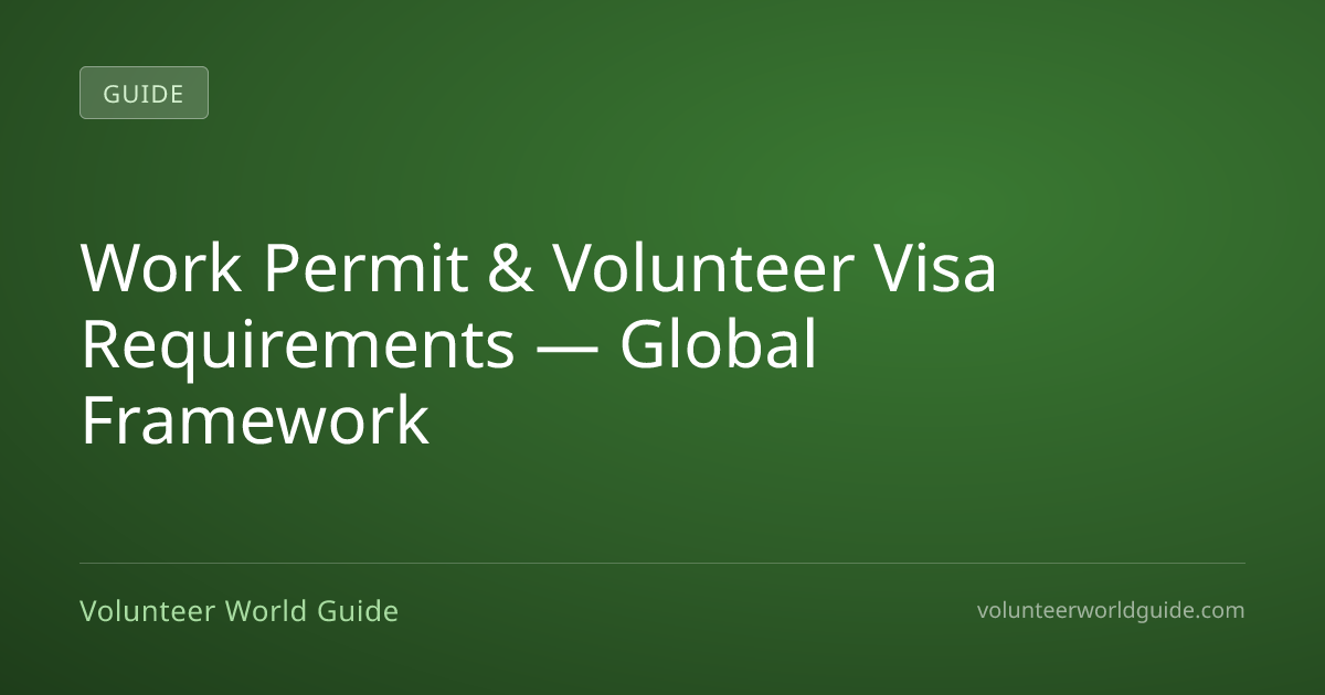 Work Permit & Volunteer Visa Requirements — Global Framework ...